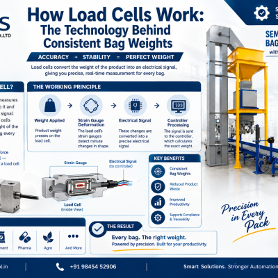 load cell technology inside a bag filling machine